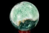 Polished Green Fluorite Sphere - Mexico #153361-1